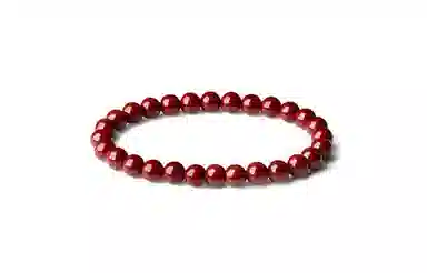 百利金 时来运转 国潮复古新中式平安转运简约精致优雅百搭个性气质创意设计转运珠足金手饰 朱砂 玉石手串 男女同款情侣款