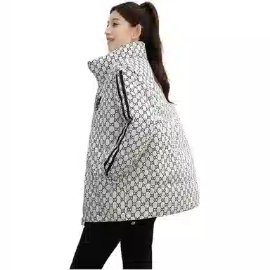 鸭鸭 花色立领合身羽绒服 女款