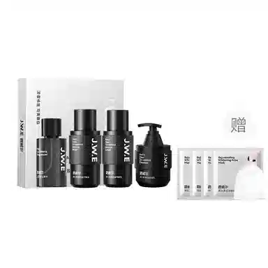 爵威尔 男士控油平衡水乳洁面套装 控油祛痘深层清爽补水保湿嫩肤收缩毛孔油肌专研 净肤三件套+精华液/面霜/素颜霜/香水