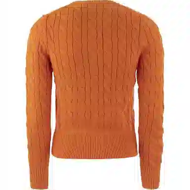 Polo Ralph Lauren Logo Crewneck Cardigan Orange