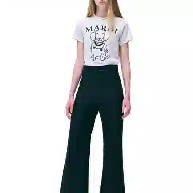 MARDI MERCREDI FW24 PEARL NECKLACE-OATMEAL BLACK T