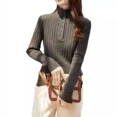 【dme】 新款半高领长袖针织衫 女款