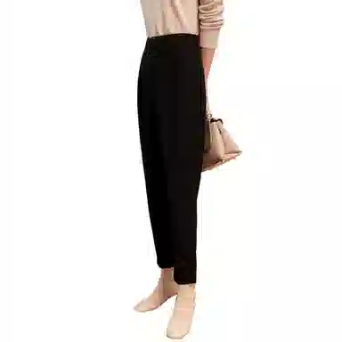 恒源祥 高腰不规则哈伦休闲裤 女款