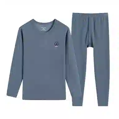 贴身领域 德绒青少年发热中厚加绒秋衣秋裤打底棉毛衫内衣保暖套装 男款