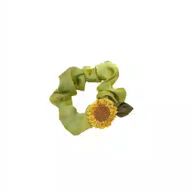 贯古今 森系超仙向日葵小众设计头饰发绳高级感皮筋女扎发日常洗脸用 布艺 发圈 女款