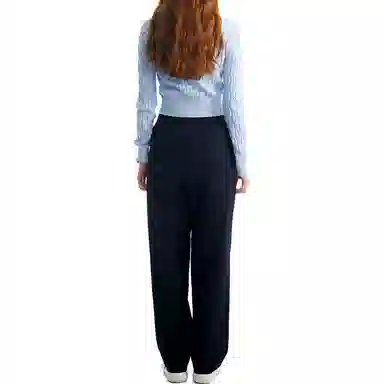 Kirsh Navy Wide-Leg Pants