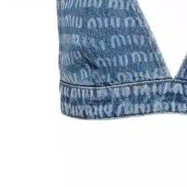 Miu Miu SS22 Denim Vest Blue