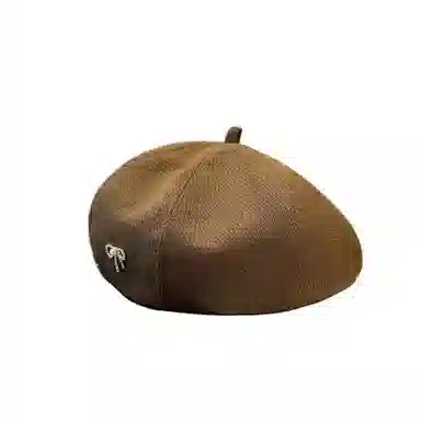 木林森 韩系日系蝴蝶结百搭大头围休闲简约显脸小 棉 贝雷帽 男女同款情侣款