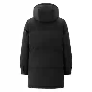 佐丹奴 飞机扣可卸帽梭织中长款舒适羽绒服 女款