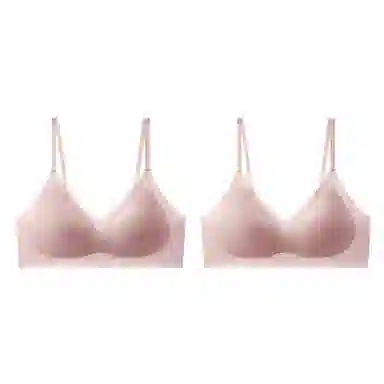 俞兆林 无痕纯色凉感透气小胸聚拢上托防下垂舒适透气无钢圈收副乳文胸 女款 组合装