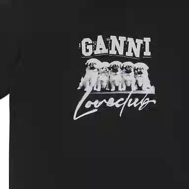 GANNI SS24 Black T-Shirt