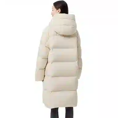 坦博尔 过膝纯色简约羽绒服 女款