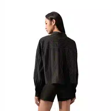 Calvin Klein Striped Cropped Shirt