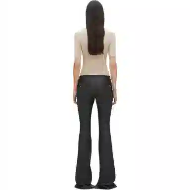 COURREGES SS24 RIB KNIT POLO Polo Sand