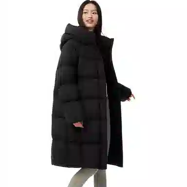 坦博尔 过膝纯色简约羽绒服 女款