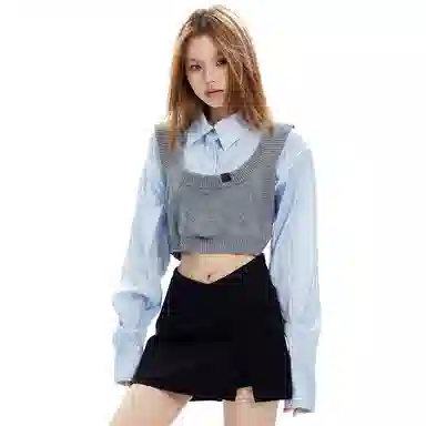 APEA Rebellious Layered Knit Shirt