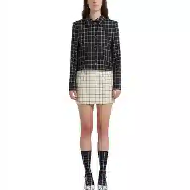 MARNI Black Checked Wool Jacket