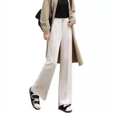 【dme】 纯色阔腿简约舒适休闲裤 女款 杏色