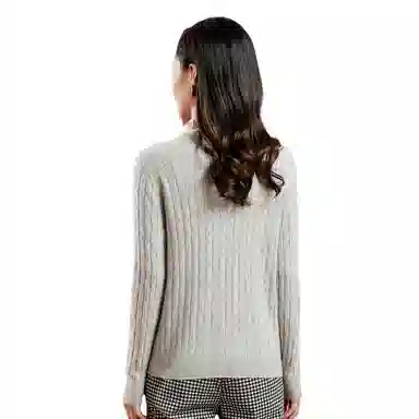 恒源祥 纯色堆堆领长袖羊绒衫 女款