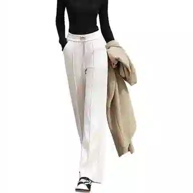 【dme】 纯色阔腿简约舒适休闲裤 女款 杏色