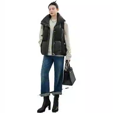 美洋 褶皱拼接马甲 女款