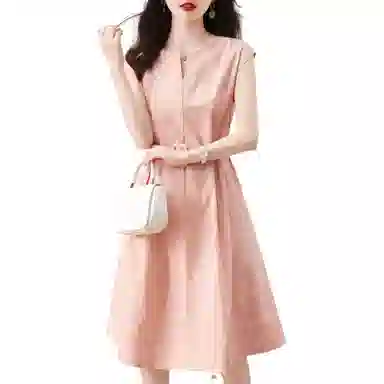 【dme】 收腰通勤宽松休闲无袖连衣裙