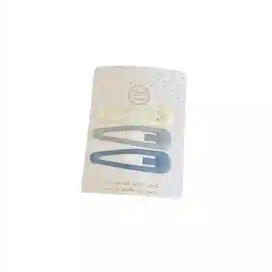 水中玉 奶蓝色星星发卡前额侧边碎发刘海夹高级感夹子头饰 合金 发夹 女款