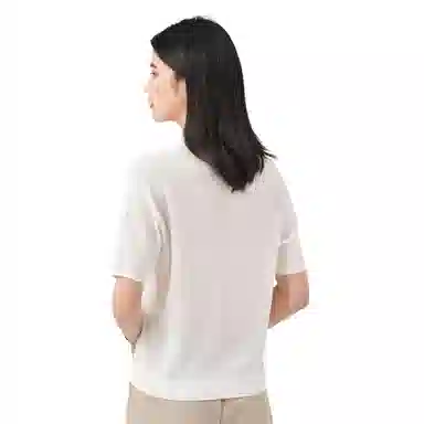 恒源祥 纯色翻领通勤气质针织衫 女款