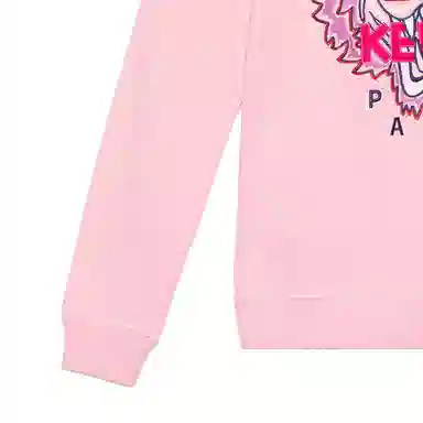 KENZO Tiger Embroidered Pullover Sweatshirt Pink