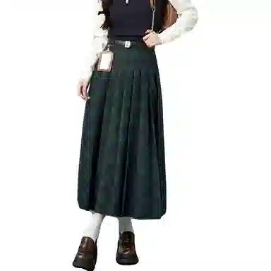 花铃太太 学院风格子休闲长裙 女款