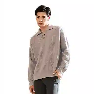 恒源祥 纯色保暖长袖毛衣 男女同款