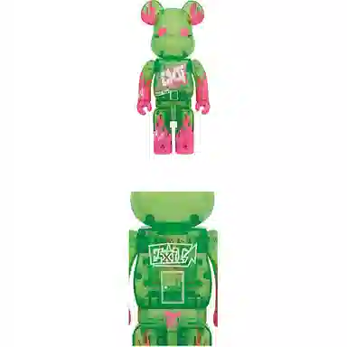 BE@RBRICK EXIT Green Transparent