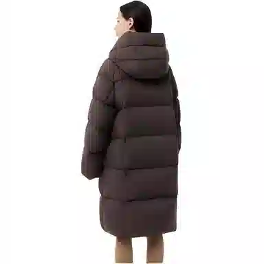 坦博尔 过膝纯色简约羽绒服 女款