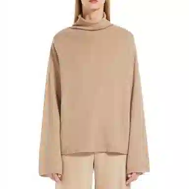 MAX MARA Baldo Cashmere Polo-Neck Sweater Honey