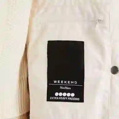 WEEKEND MaxMara Quilted Hoodie Cotton Jacket White