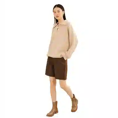 恒源祥 纯色保暖长袖毛衣 男女同款