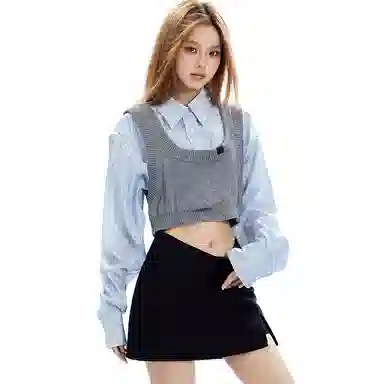 APEA Rebellious Layered Knit Shirt