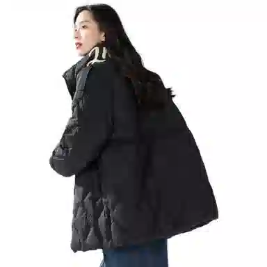 茵曼 纯色立领收腰含休闲夹克 女款