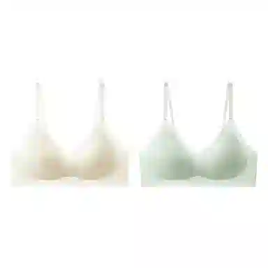 俞兆林 凉感无痕聚拢上托防下垂舒适透气无钢圈收副乳文胸 女款 组合装