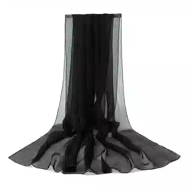 上海故事 纯色加大真丝雪纺素色长巾海滩沙漠旅游推荐 桑蚕丝 丝巾 女款