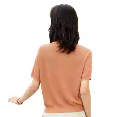 恒源祥 纯色翻领通勤气质针织衫 女款