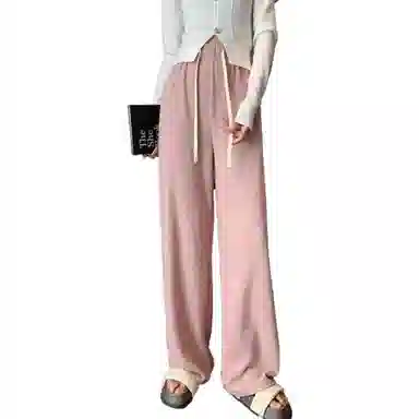 【dme】纯色抽绳阔腿休闲裤 女款