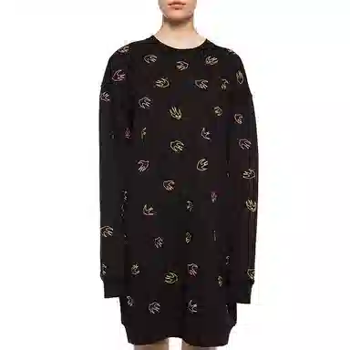 McQ Alexander McQueen Long Sleeve Dress Black
