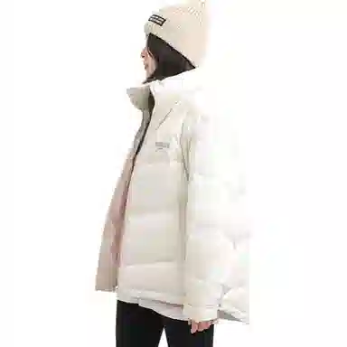 鸭鸭 字母印花立领短款拉链长袖羽绒服 女款