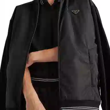 Prada Slim Fit Zip Jacket Black