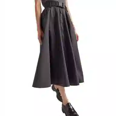 PRADA Technical Fabric Midi Skirt