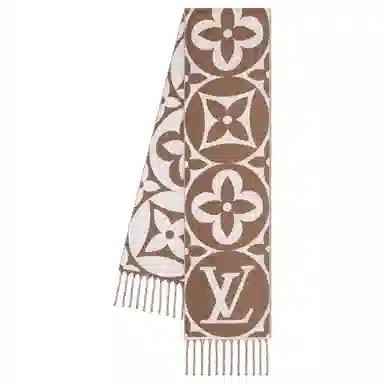 Louis Vuitton LV Medallion Scarf Brown