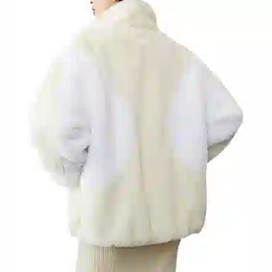 安踏 综训系列 纯色拉链立领宽松加绒夹克外套 女款 白色