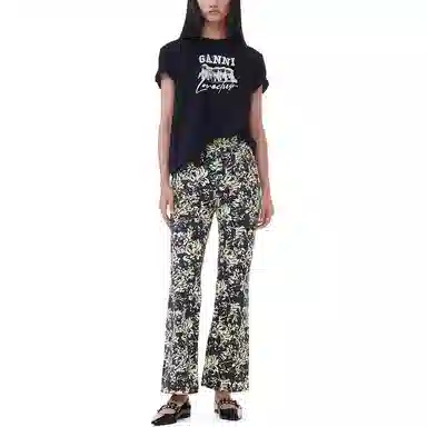 GANNI SS24 Black T-Shirt