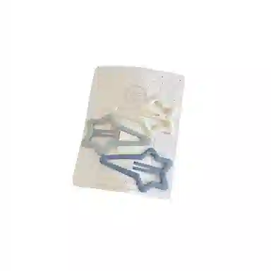 水中玉 奶蓝色星星发卡前额侧边碎发刘海夹高级感夹子头饰 合金 发夹 女款